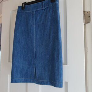 Akris Punto Sz 4 Denim Skirt